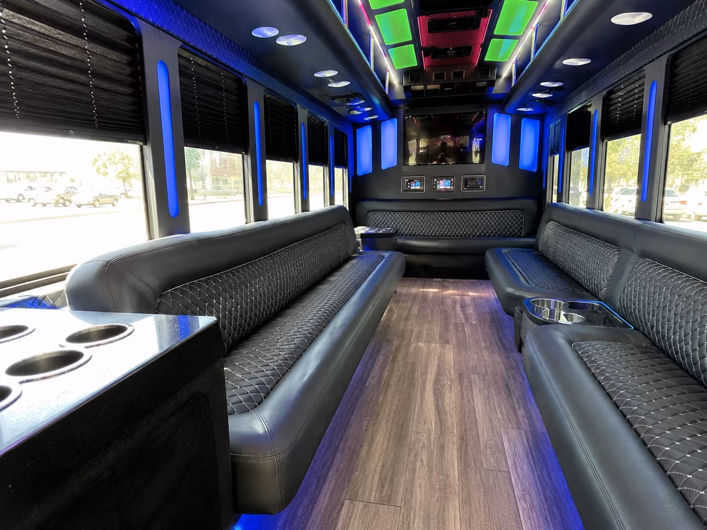 paterson 15 passenger party bus inside
