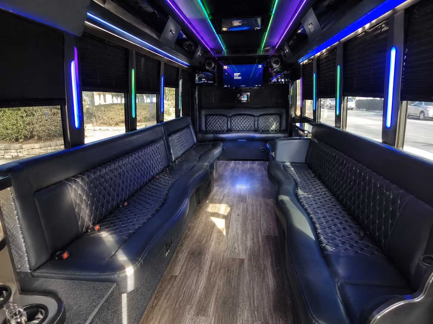 paterson 15 passenger party bus interior