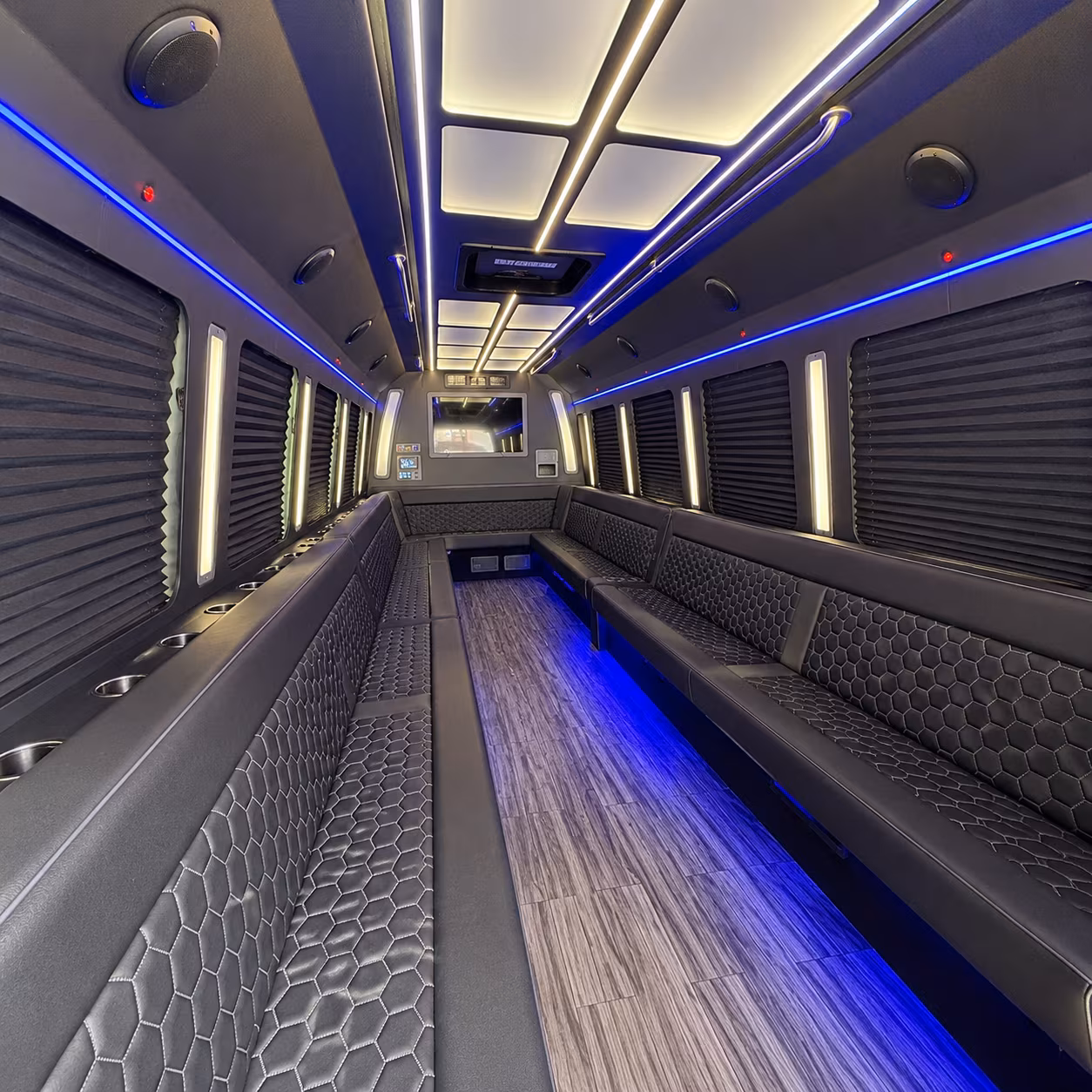 paterson 30 passenger party bus interior