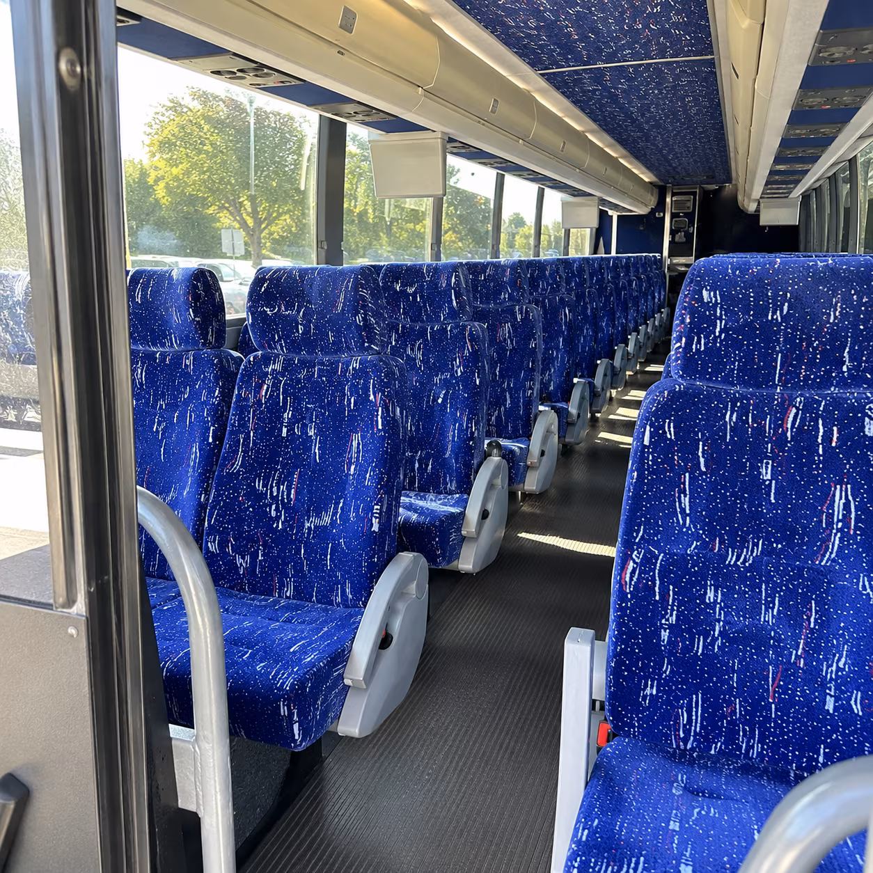 paterson 50 passenger charter bus inside